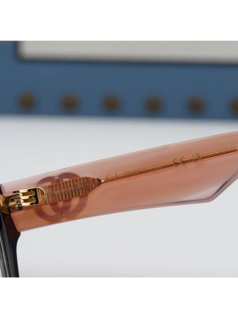 Gucci GG1424O 014 Cat Eye Eyeglasses 54mm - Havana / Pink